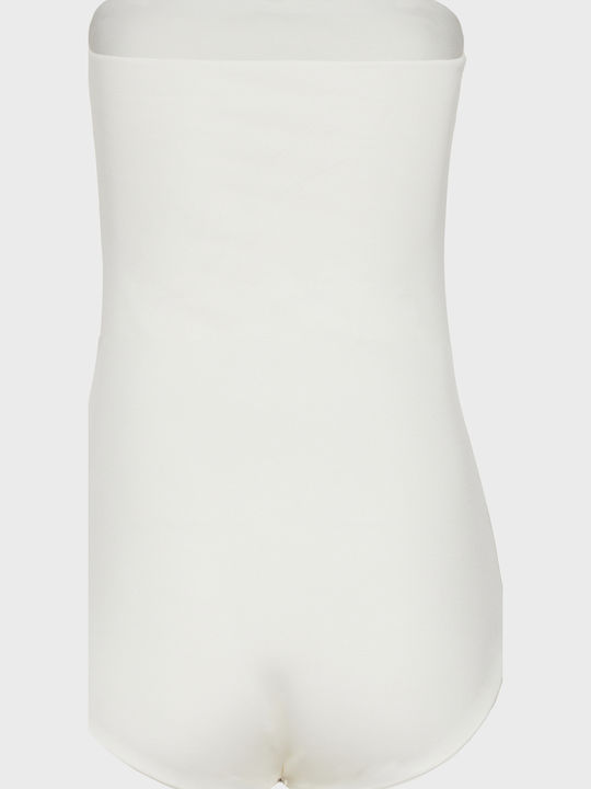 Summer Midi Evening Slip Dress with Lace White