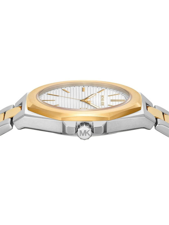 Michael Kors Ceas Bărbătesc Cu Baterie Și Brățară Din Metal Argintie