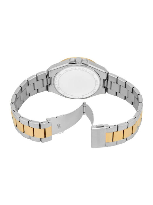 Michael Kors Ceas Bărbătesc Cu Baterie Și Brățară Din Metal Argintie