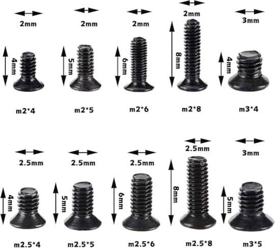 Laptop Screw Sets Repair & Assembly Mini Screws Set Kit Computer 500pcs Code 1-bolt004