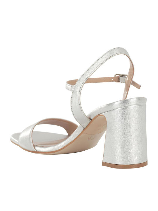 Leather Silver Sandals