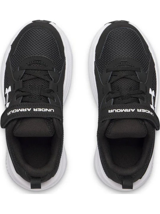 Kids Sports Shoes Running with Hook & Loop Closure Black