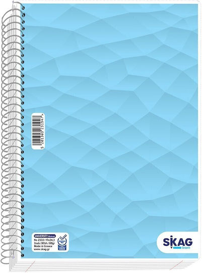 Skag Spiral Notebook Ruled A4 5 Subjects University Laminated