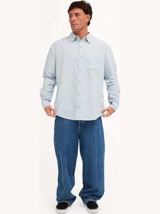 Long Sleeve Denim Shirt in Regular Fit Blue