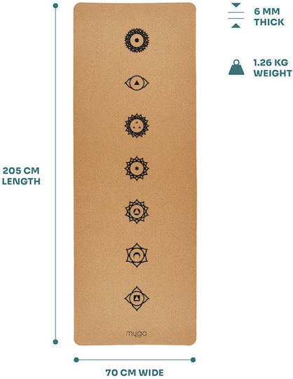 Myga Myga Trainingsmatte Yoga Beige (200x70cm)