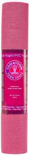 Yogi & Yogini Στρώμα Γυμναστικής Yoga Ροζ