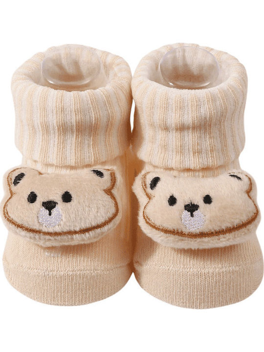 3D Cute Cotton Socks Bear Figure Beige 3D Cute Cotton Socks Bear Figure Beige
