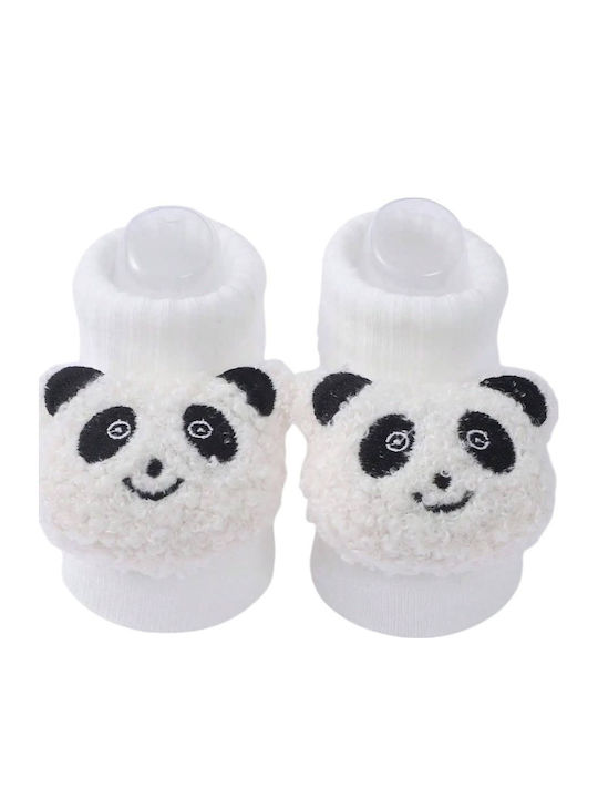 3D Cute Cotton Socks Panda Figure White
