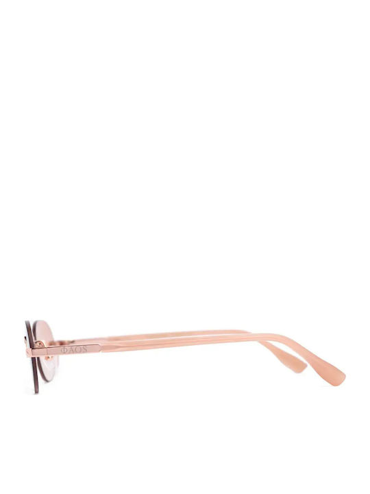 Faos Unisex Sunglasses with Gold Frame and Gold Gradient Lens 499662