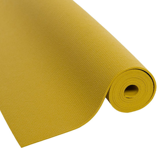 OMM Στρώμα Γυμναστικής Yoga Κίτρινο (183x60cm)