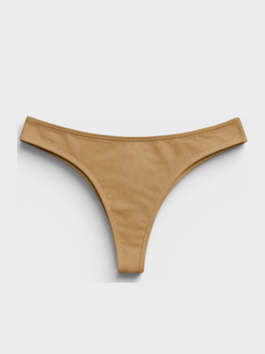 Γυναικεία String 3Pack χωρίς Ραφές Καφέ-ταμπά-ροζ