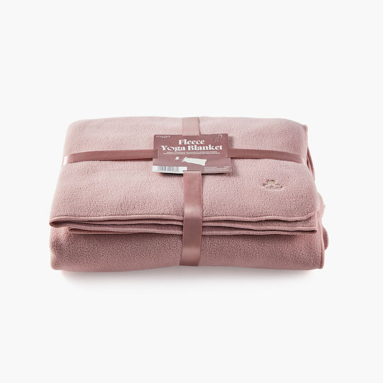 Myga Fleece Yoga Blanket Blush