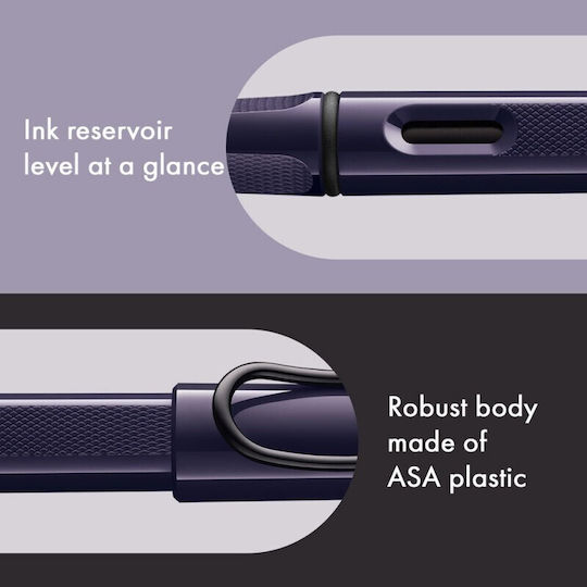Lamy Safari Writing Pen Broad Blue made of Plastic with Blue Ink