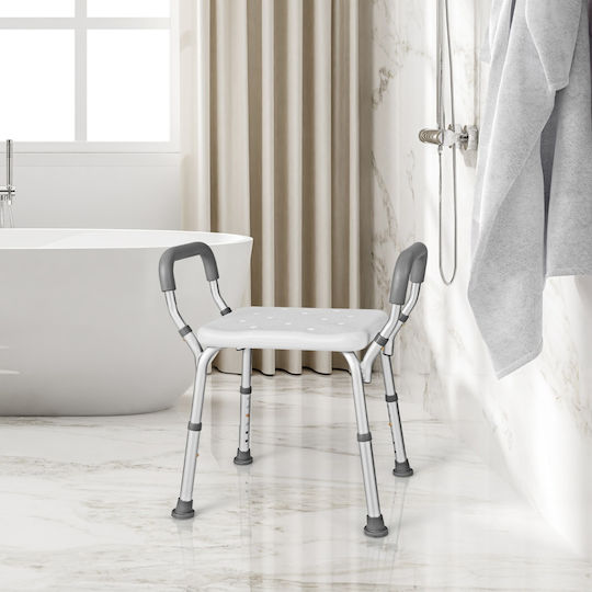 Costway Toilettenstuhl mit Rückenlehne BA7830GR