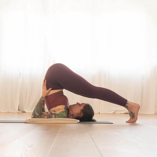 Bodhi Shavasana Baumwolle Yoga-Decke Burgunder
