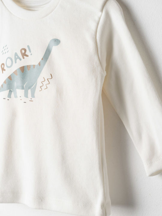 Kinder Trainingsanzüge Mit Jacke Mit Bluse Beiges 3 Stück
