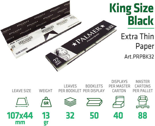 Palmer Hârtii de rulat țigări Slim King Size Slim 1 buc