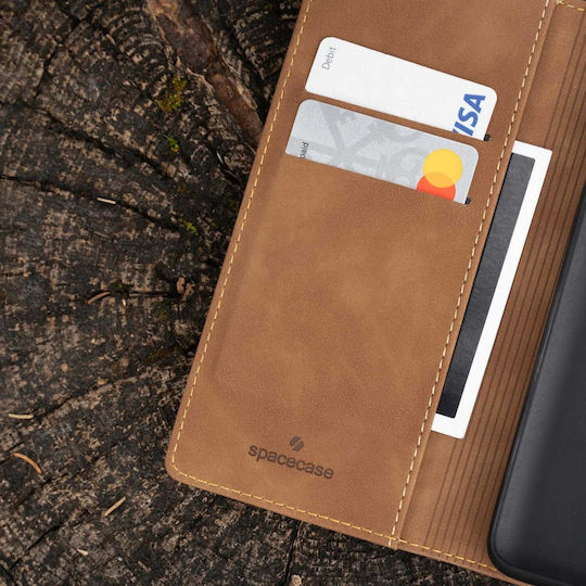 Spacecase Wallet Δερμάτινο / Σιλικόνης Καφέ (Xiaomi 17T Pro)