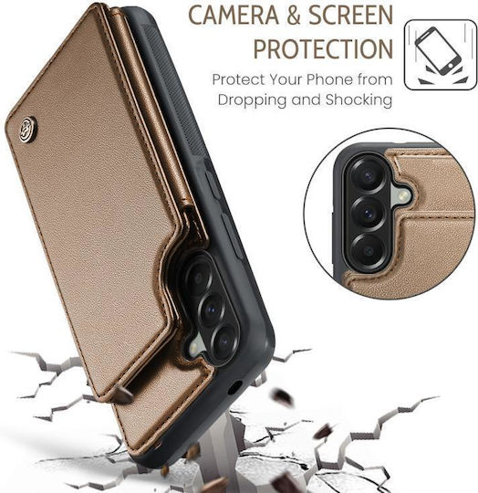 Caseme Портмоне Кожен / Изкуствена кожа Кафяв (Galaxy A37Nokia C22)