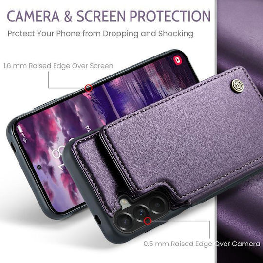 Caseme Wallet din piele / piele artificială violet (Galaxy A37Nokia C22)