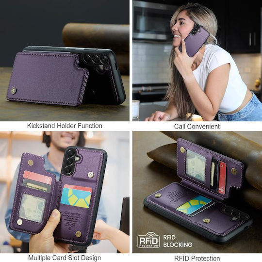 Caseme Wallet din piele / piele artificială violet (Galaxy A37Nokia C22)