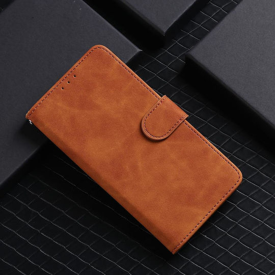 Leather Silicone Brown Wallet (Moto G86 Power)