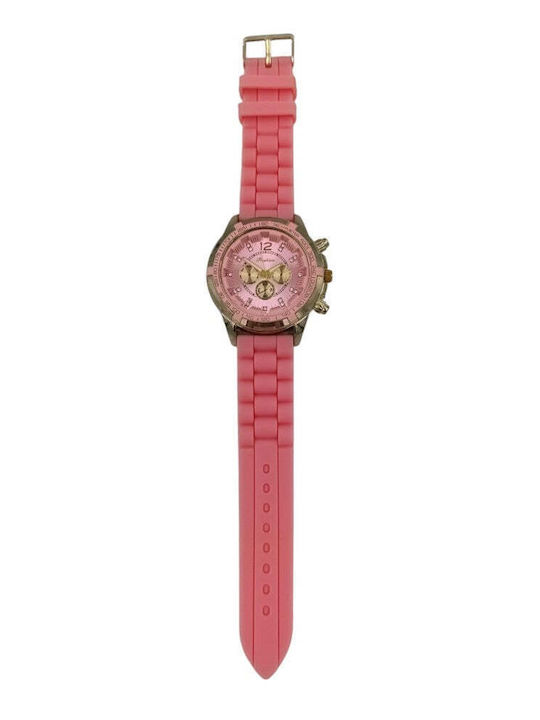 Battery Watch with Rubber Strap