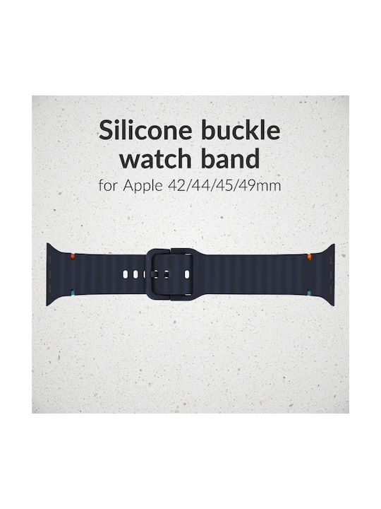 Mobilize Силиконова Каишка Синя (Apple Watch Series 42/44/45/49 мм)