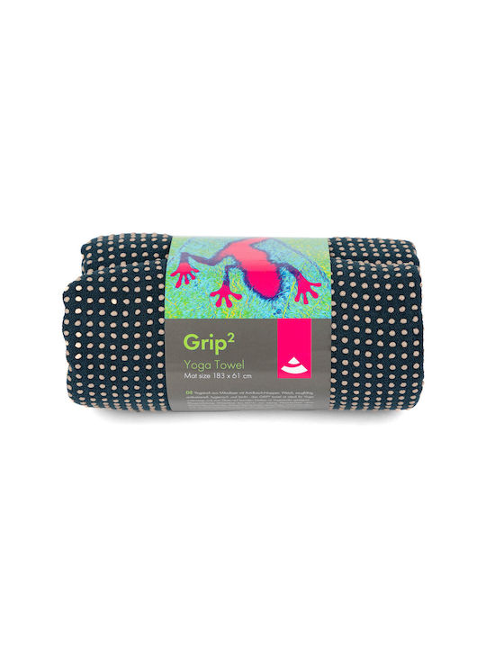 Yoga Towel Grip 183 X 61 Cm – Navy Blue