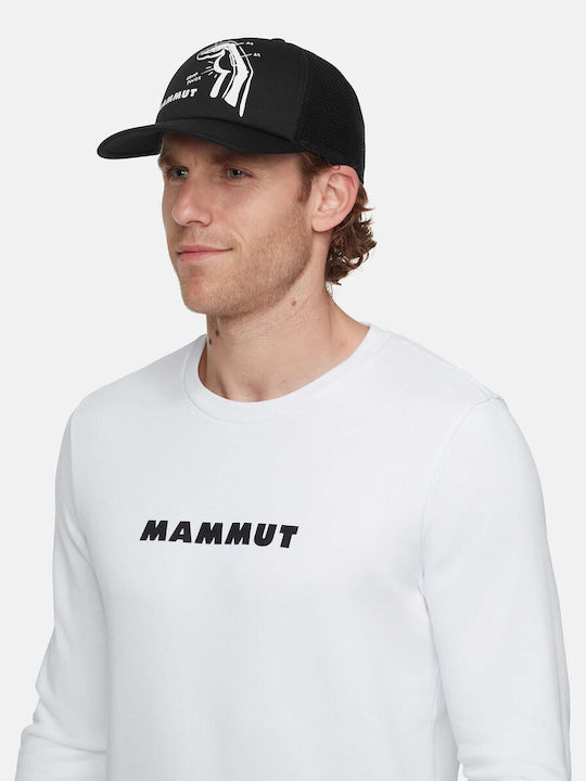 Jockey With Mesh and Flat Brim Black