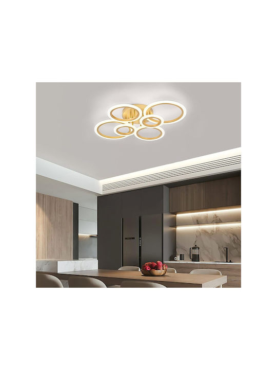 Jiju Plafonieră De Tavan 80cm Aurie Cu LED Integrat