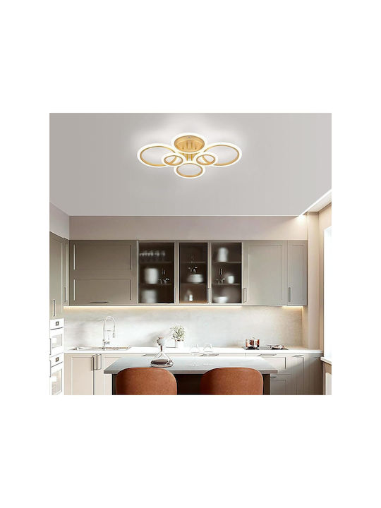 Jiju Plafonieră De Tavan 80cm Aurie Cu LED Integrat