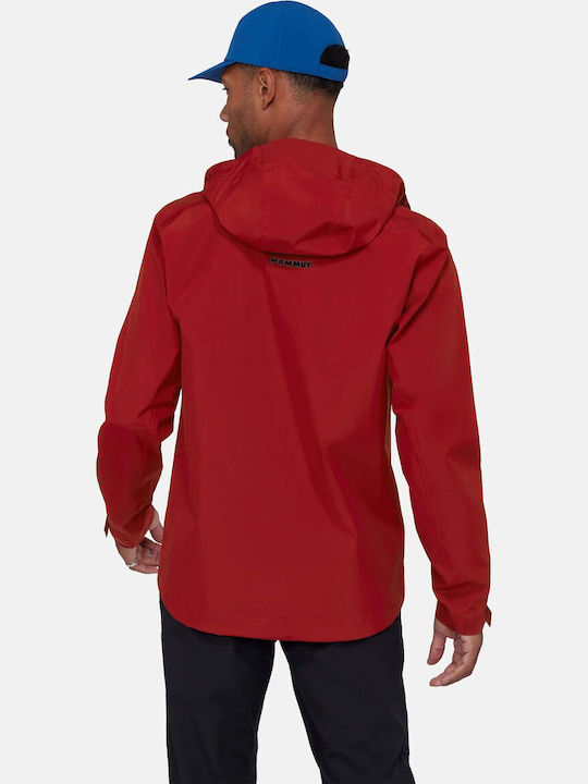 Herren Jacken Hardshell Wasserdicht und Winddicht Rote Winter