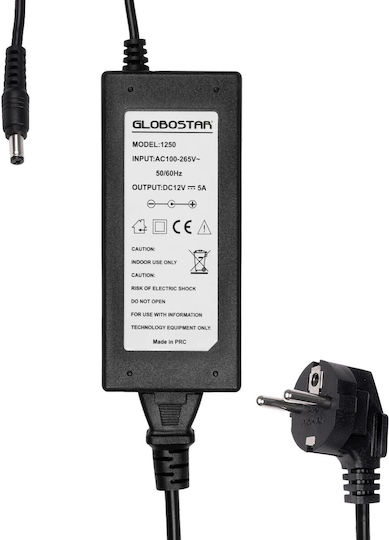 GloboStar Adjustable Dimmable LED Power Supply IP20 60W with Output Voltage 12V