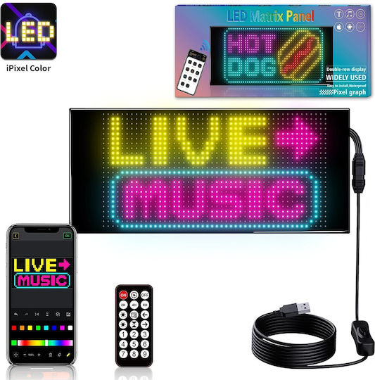 GloboStar Scrollendes LED-Schild Einseitig Wasserdicht 48x24cm RGB