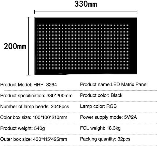 GloboStar Плъзгаща се LED табела Едностранно Водоустойчив 64x32cm RGB