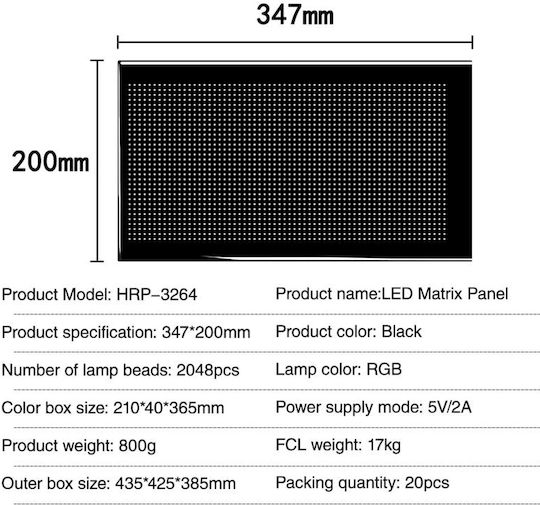GloboStar Плъзгаща се LED Табела Едностранно Водоустойчива 64x32cm RGB
