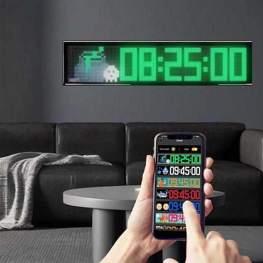 GloboStar Плъзгаща се LED Табела Едностранно Водоустойчива 192x32cm RGB