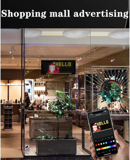 GloboStar Scrollende LED-Schild Einseitig Wasserdicht 32x16cm RGB