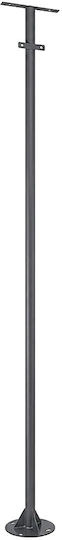 Globostar Helios-280 Glb-000-0003 Galvanized Metal Lighting Pole for Outdoor Solar Spotlight Ral 7016 Anthracite Grey M35 × W25 × H280cm Glb-000-0003