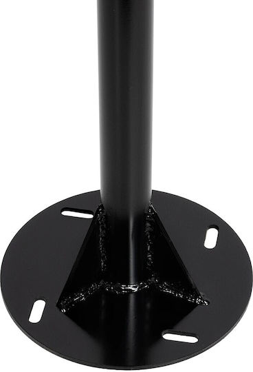Globostar Helios-280 Glb-000-0002 Metal Galvanized Lighting Pole Solar Spotlight Outdoor Ral 9005 Black Matte W35 × D25 × H280cm Glb-000-0002