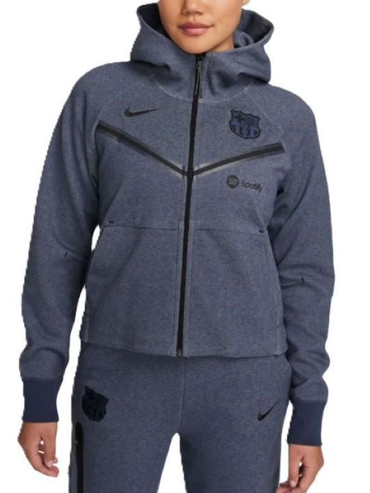 Fcb Techfleece Дамско Спортно Яке Синьо