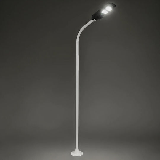 Globostar Urbano-280 Glb-000-0010 Galvanized Metal Lighting Pole Solar Street Light Outdoor Ral 9016 Matte White M84 X W25 X H280cm Glb-000-0010