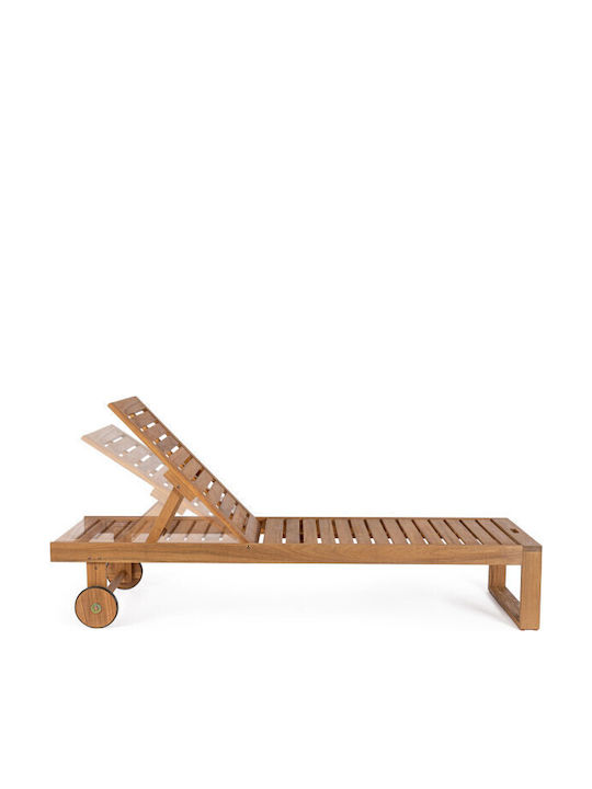 Hölzernes Liegestuhl Danubio Beige 191x63x90cm