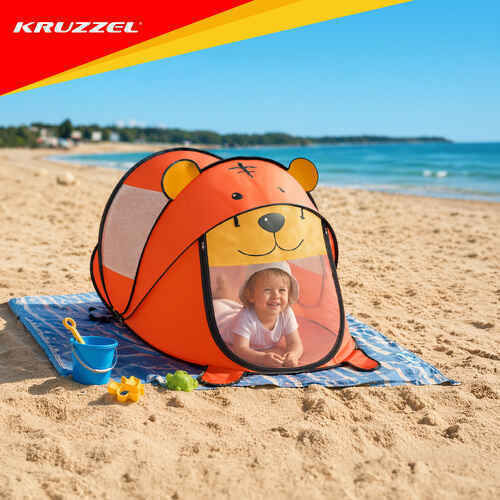 Kruzzel Kinderzelt Schloss Pop Up Orange