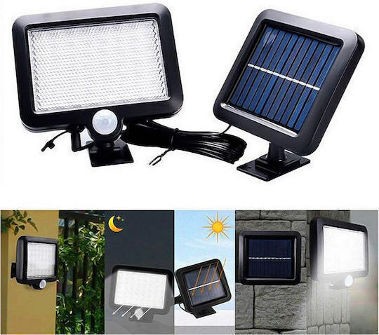 SPV Водоустойчив Соларен LED Прожектор 10W Студено Бяло 6500K с Датчик за Движение и Фотоклетка IP65