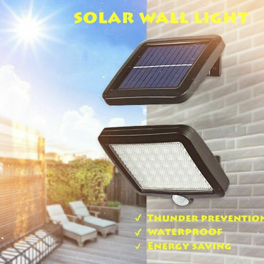 SPV Водоустойчив Соларен LED Прожектор 10W Студено Бяло 6500K с Датчик за Движение и Фотоклетка IP65