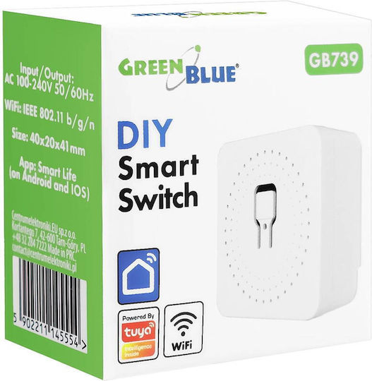 Green Blue Smart Switch Wi-Fi 16A GB739
