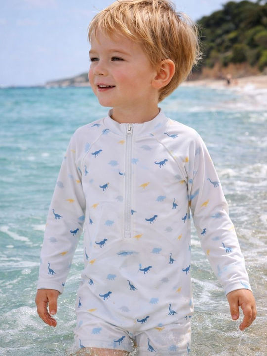 Swim Essentials Kinder Badebekleidung Einteilig Mit Langen Ärmeln Dino