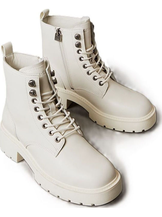 Damen Stiefeletten Weiß